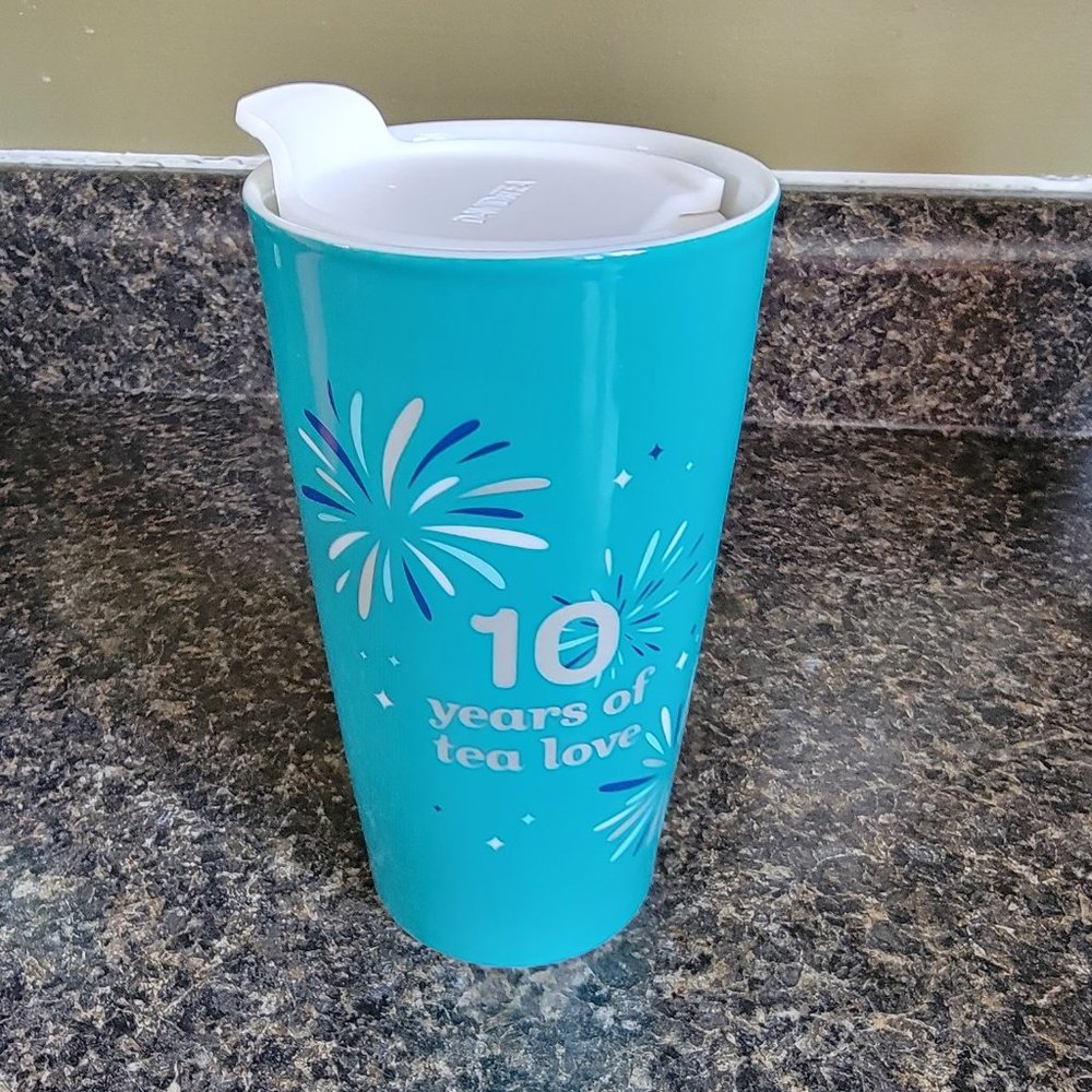 David's Tea 10 year anniversary tumbler